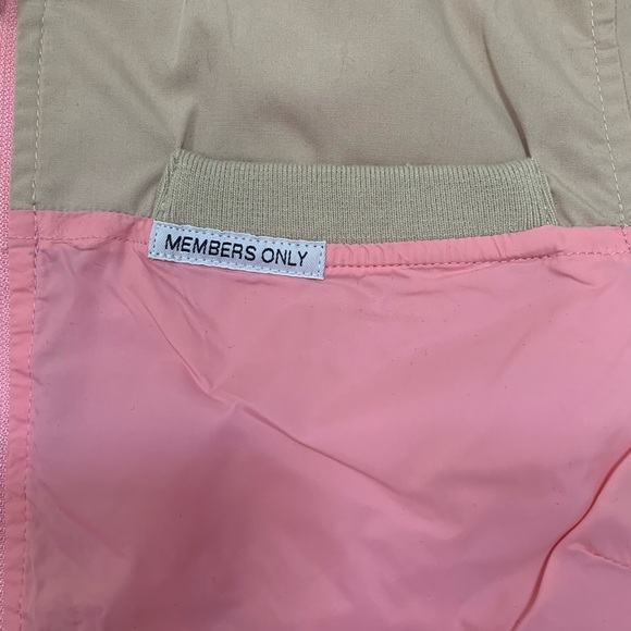 Members Only Pink and Tan Bomber Jacket S - Picture 2 of 5